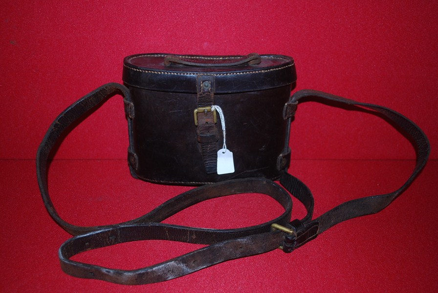 WW1 DATED  OFFICERS LEATHER BINOCULAR CASE-SOLD