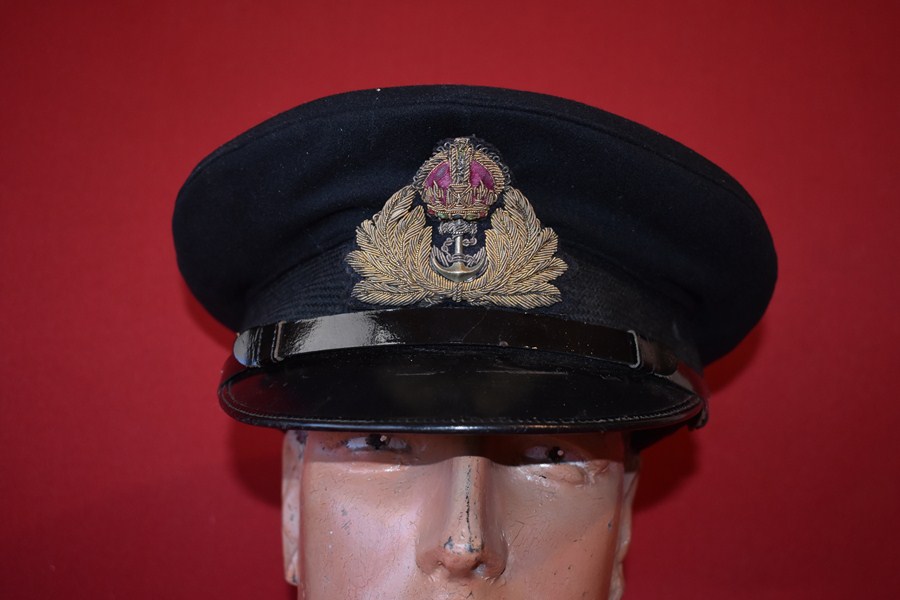 WW2 ROYAL NAVY OFFICERS PEAK HAT-SOLD