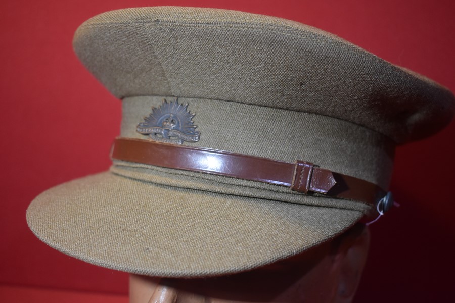 WW2 AUSTRALIAN OFFICERS VISOR HAT-SOLD