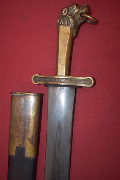 18TH CENTURY BRITISH BANDSMANS SHORT SWORD/SIDE ARM.-SOLD