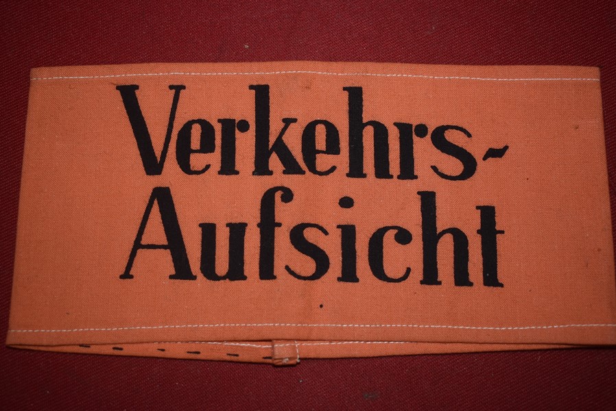 WW2 GERMAN STATE TRAFFIC CONTROL ARMBAND-VEHRKERS AUFSICHT-ON SOLD