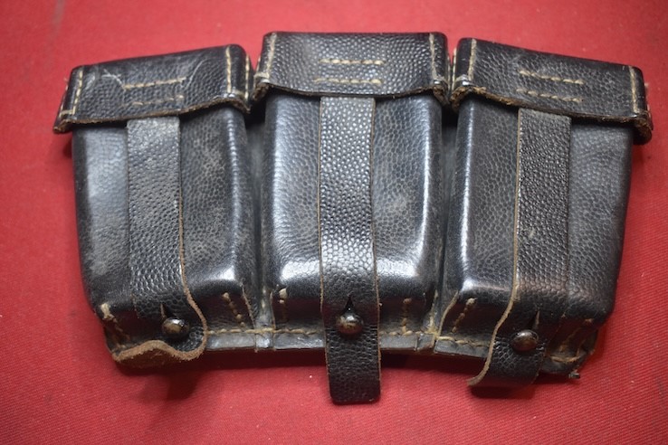WW2 GERMAN TRIPLE AMMO POUCH FOR THE K98 RIFLE-SOLD