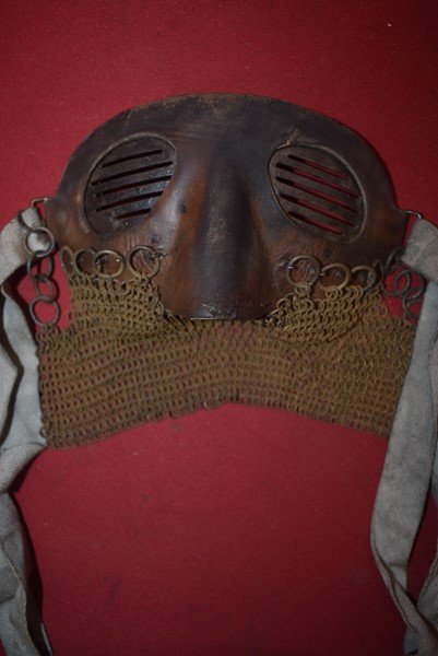WW1 BRITISH TANK CORPS FACE MASK-SOLD