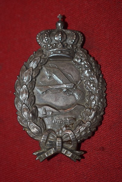 WW1 IMPERIAL GERMANY BAVARIAN PILOTS AWARD BY POELLATH IN SILVER NAMED-SOLD
