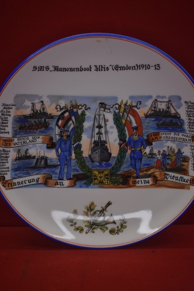 WW1 IMPERIAL KRIEGSMARINE (NAVY) COMMEMORATIVE PLATE FOR THE EMDEN-SOLD