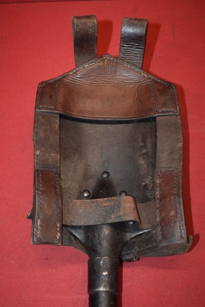 WW1 IMPERIAL GERMAN ENTRENCHING TOOL AND LEATHER COVER-SOLD