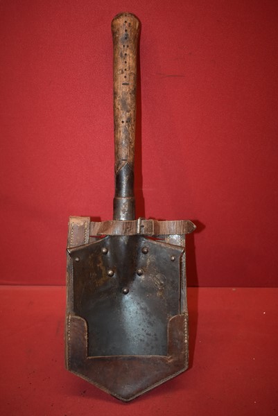 WW1 GERMAN ENTRENCHING TOOL AND COVER-SOLD