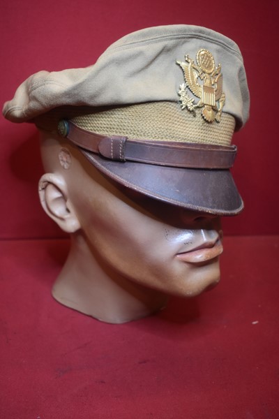 WW2 US AAF OFFICERS 50 MISSIONS CRUSHER PEAK HAT-SOLD