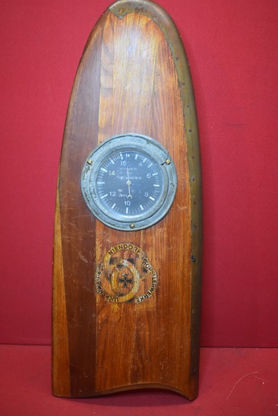 WW1 GERMAN AIRCRAFT PROPELLOR WITH TACHOMETER GAUGE.-SOLD