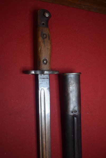 1937 DATED PATT 07 BAYONET FOR THE 303 RIFLE WITH ARAB ISSUE STAMPS-SOLD