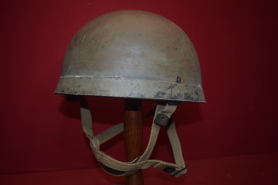 WW2 BRITISH PARATROOPERS HELMET WITH FIBRE RIM DATED 1942-SOLD