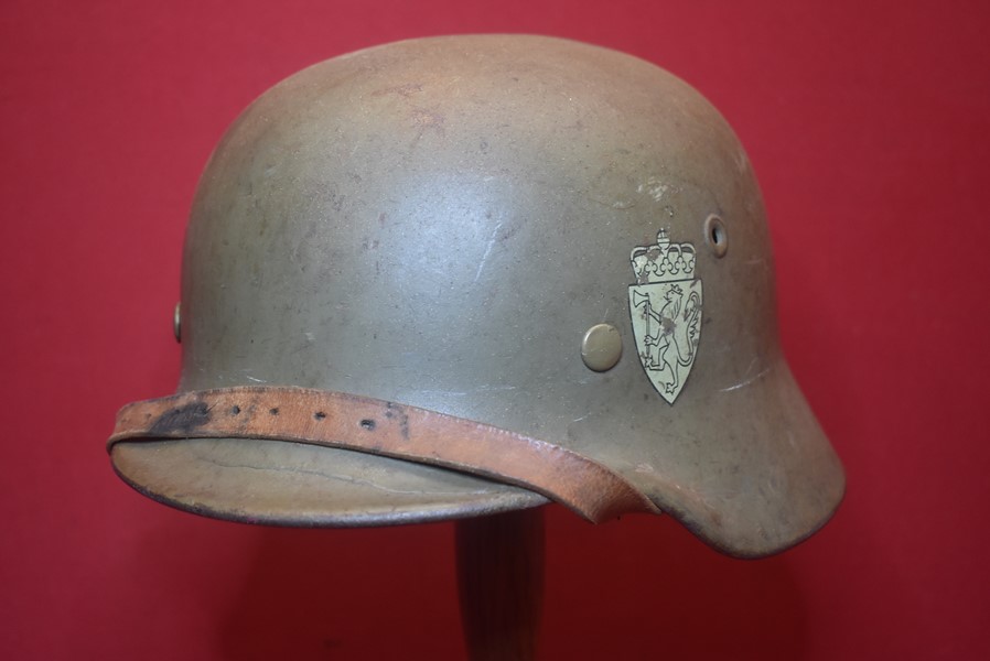 WW2 GERMAN M40 HELMET- NORWEGIAN RE-ISSUE.-SOLD