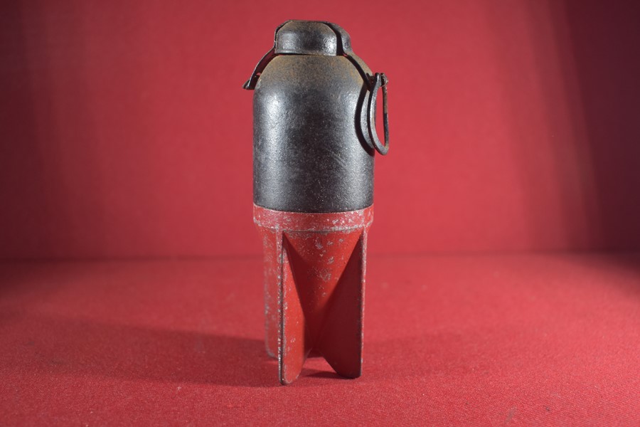 WW2 ITALIAN M35 RED DEVIL GRENADE- DE ACTIVATED-SOLD
