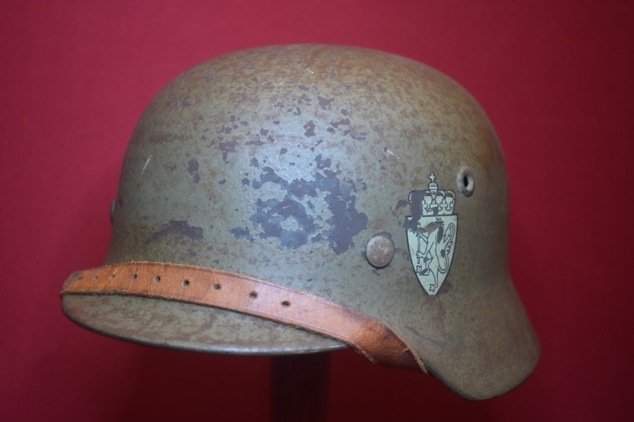 WW2 GERMAN M40 HELMET- NORWEIGAN RE-ISSUE-SOLD