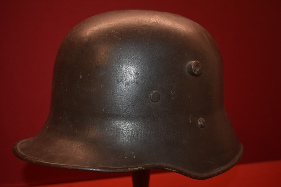 WW1 AUSTRIAN ARMY HELMET WITH PARTIAL LINER-SOLD