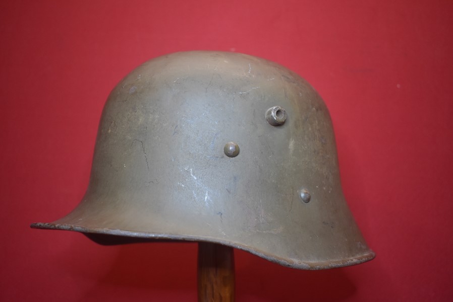 WW1 AUSTRIAN M17 HELMET WITH THREE PAD LINER-SOLD