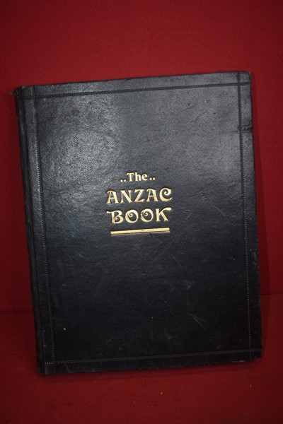 THE ANZAC BOOK LEATHER EMBOSSED COVER-SOLD