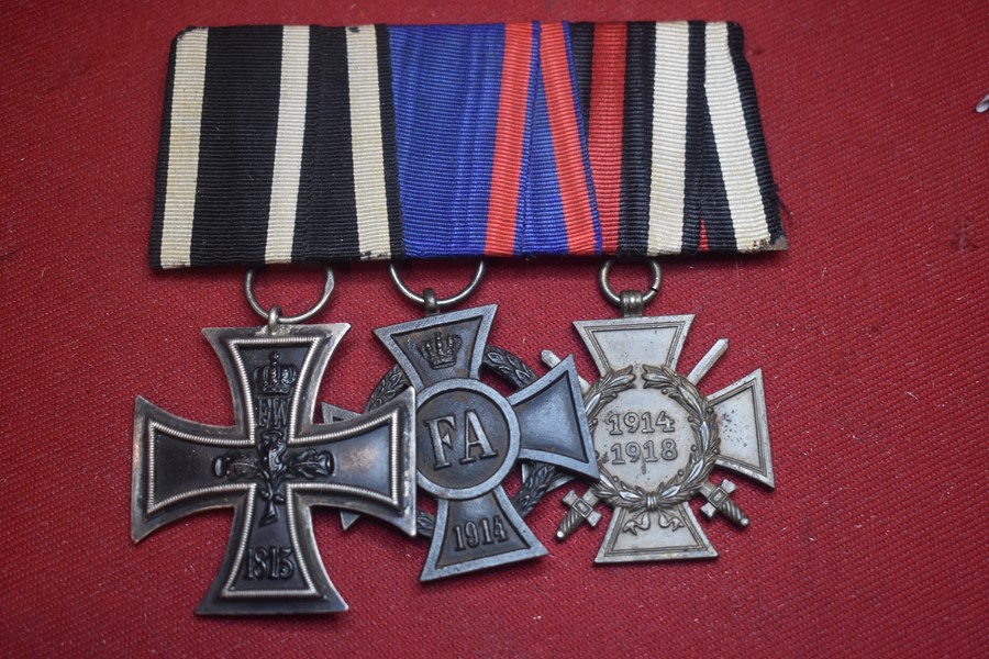 WW1 IMPERIAL GERMAN OLDENBURG, IRON CROSS 3 MEDAL GROUP-SOLD