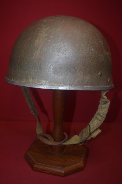 WW2 BRITISH ARMOURED CREWMANS HELMET DATED 1941-SOLD