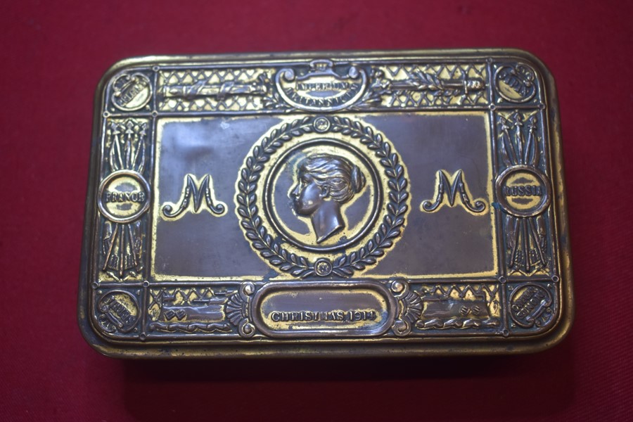 WW1 BRITISH PRINCESS MARY BRASS CHRISTMAS GIFT TIN-SOLD