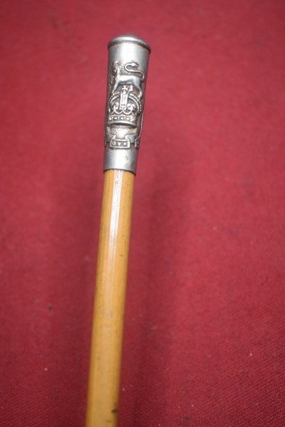 WW1 OFFICERS SWAGGER STICK KOSB ("KINGS OWN SCOTTISH BORDERERS")-SOLD