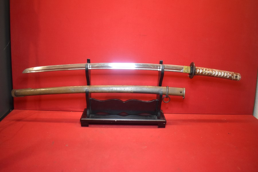 WW2 JAPANESE NCO SHIN GUNTO SWORD, LATE WAR-SOLD