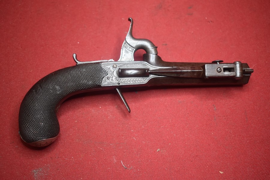 BRITISH BOX LOCK PISTOL WITH FOLDING BAYONET-SOLD