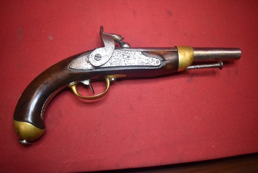 FRENCH M1822 MILITARY OFFICERS PERCUSSION PISTOL-SOLD
