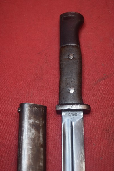 WW2 GERMAN K98 BAYONET WITH WOOD GRIPS-SOLD