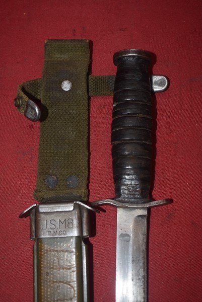 WW2 US COMBAT USED M3 FIGHTING KNIFE BY UTICA-SOLD