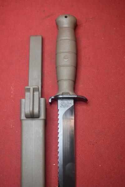 AUSTRIAN ARMY KM78 FIGHTING/SURVIVAL KNIFE BY GLOCK-SAWBACK VERSION.-SOLD