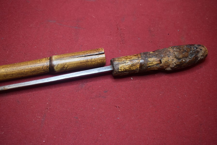 VICTORIAN PERIOD WOOODEN SWORD CANE