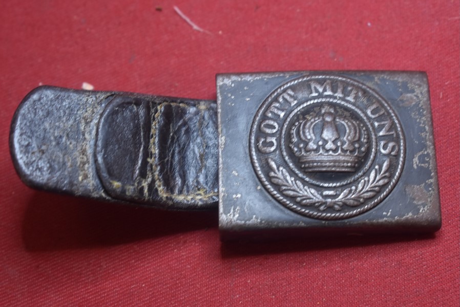 WW1 IMPERIAL GERMAN COMBAT BELT BUCKLE.code j-SOLD