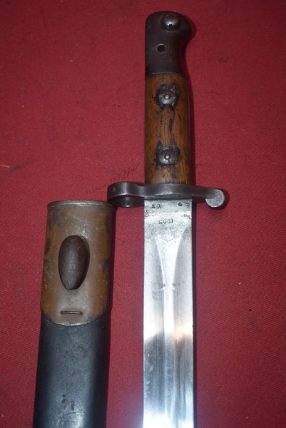 BRITISH PATTERN 1903  BAYONET WITH ORIGINAL SCABBARD EAST SURREY REGIMENT