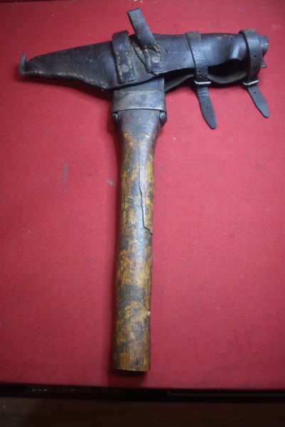 WW1 GERMAN MADE TURKISH ISSUED PIONEER ENTRENCHING TOOL WITH RARE COVER-SOLD