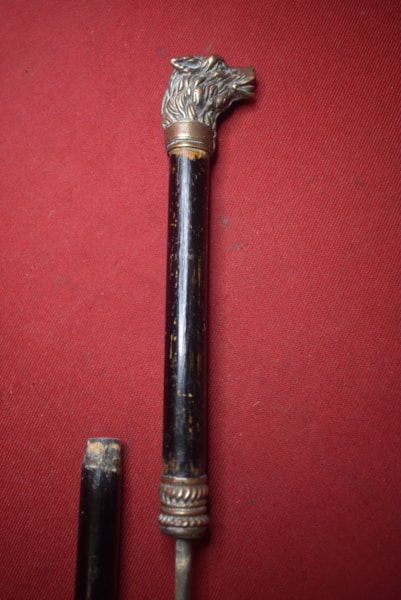 VICTORIAN PERIOD DOGS HEAD SWORD CANE-SOLD