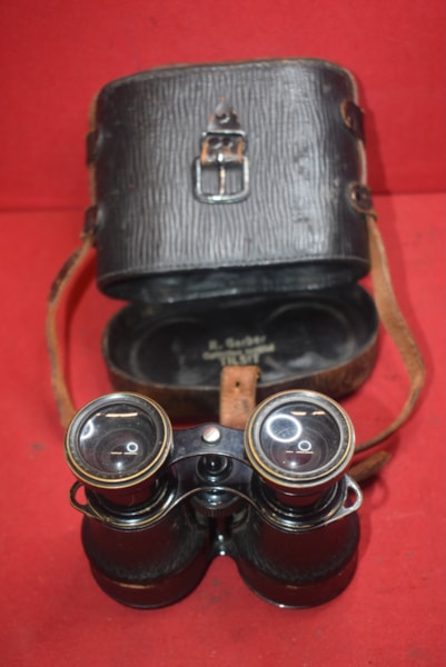 WW1 PERIOD GERMAN CASED BINOCULARS