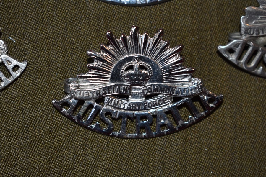 COLLECTION OF AUSTRALIAN RISING SUN BADGES