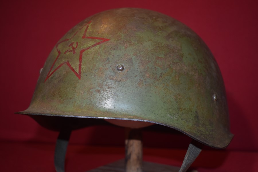 WW2 RUSSIAN SSH39 HELMET DATED 1942-SOLD