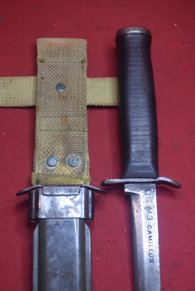 WW2 US MODIFIED M3 FIGHTING KNIFE.-SOLD