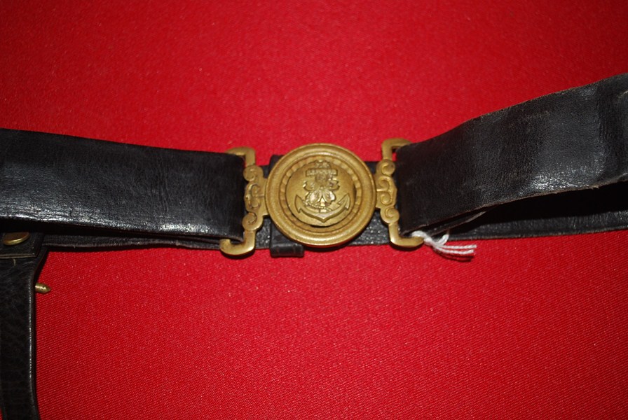 WW2 JAPANESE NAVAL OFFICERS BELT AND BUCKLE-SOLD
