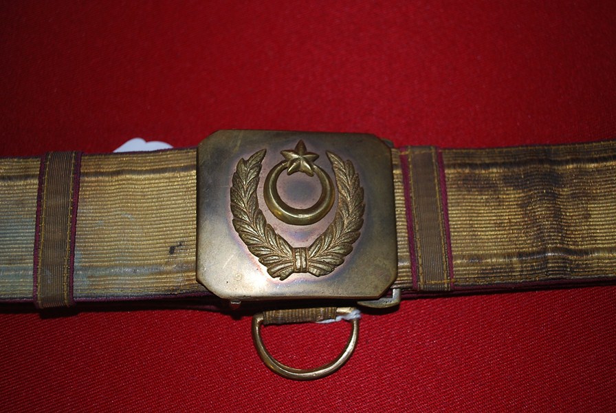 WW1 TURKISH OFFICERS BELT AND BUCKLE-SOLD