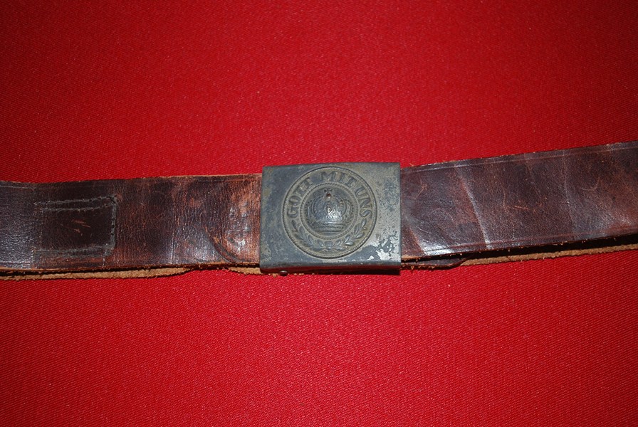 WW1 GERMAN SOLDIERS BELT AND BUCKLE-SOLD