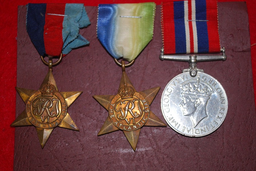 WW2 BRITISH 3 MEDAL GROUP. b-SOLD