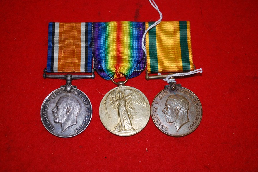 WW1 BRITISH 3 MEDAL GROUP-SOLD