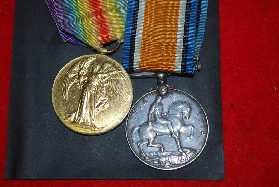 WW1 BRITISH PAIR OF MEDALS-SOLD