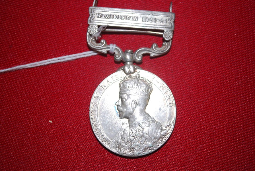 BRITISH INDIA SERVICE MEDAL WAZIRISTAN-SOLD