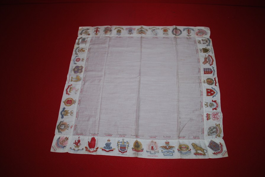 WW1 ROYAL NAVY SILK DISPLAY CLOTH-SOLD