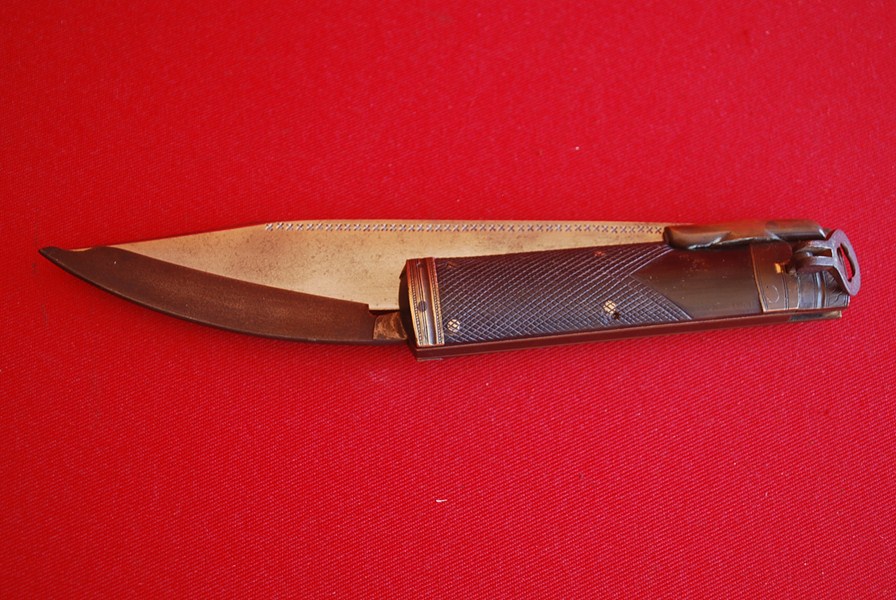 EARLY 19 CENTURY FOLDING BOWIE KNIFE-SOLD