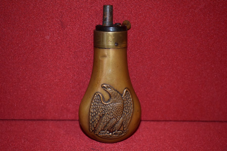 NAPOLEONIC BRASS POWDER HORN-SOLD